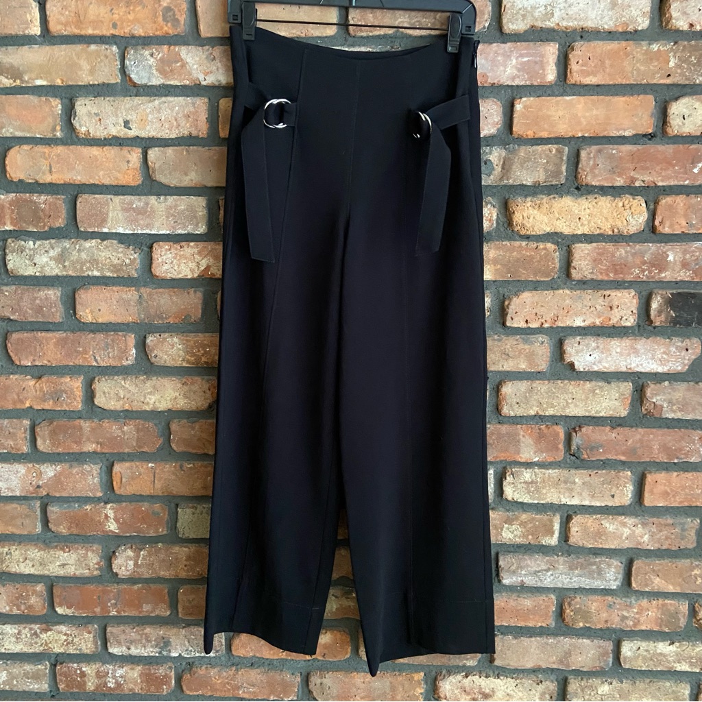 Nwt Cinq Sept Diana Black Pants With Silver Hardware